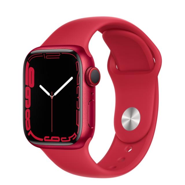 Часовник Apple Watch Series 7 GPS, 41mm (PRODUCT)RED Aluminium Case with (PRODUCT)RED Sport Band - Regular