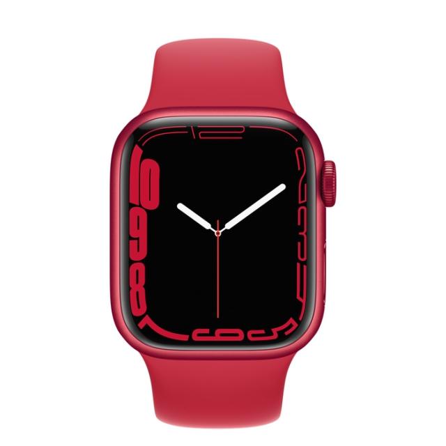 Часовник Apple Watch Series 7 GPS, 41mm (PRODUCT)RED Aluminium Case with (PRODUCT)RED Sport Band - Regular