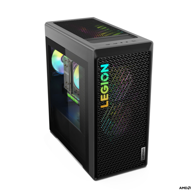 Компютър Lenovo Legion T5 26ARA8, AMD Ryzen 5 7600 8C (3.8/5.1GHz, 32MB Cache), NVIDIA GF RTX 4060 8GB, 32GB DDR5, 1TB SSD NVMe, 1x USB 3.2 Gen 2 Type-C, 4x USB 3.2 Gen 1 Type-A, HDMI, DP, Free DOS