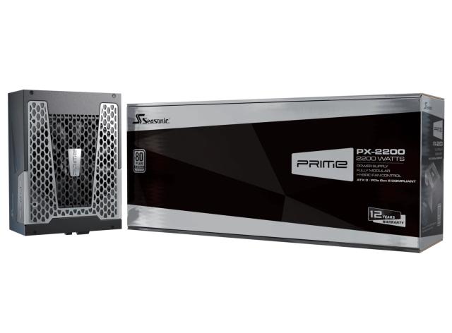 Захранване Seasonic PRIME PX-2200W Platinum, 80 PLUS PLATINUM, 135mm FDB Fan, Active PFC, ATX 3.1, Fully Modular