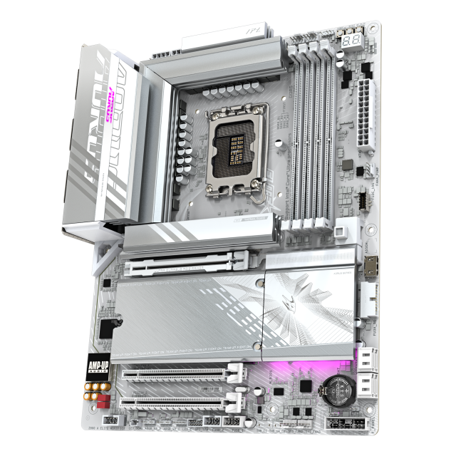 Дънна платка GIGABYTE Z890 AORUS ELITE WIFI 7 ICE, LGA1851, 4 x DDR5, 4 x M.2, 4 x SATA 6Gb/s, Wi-Fi, Bluetooth, DP, ATX