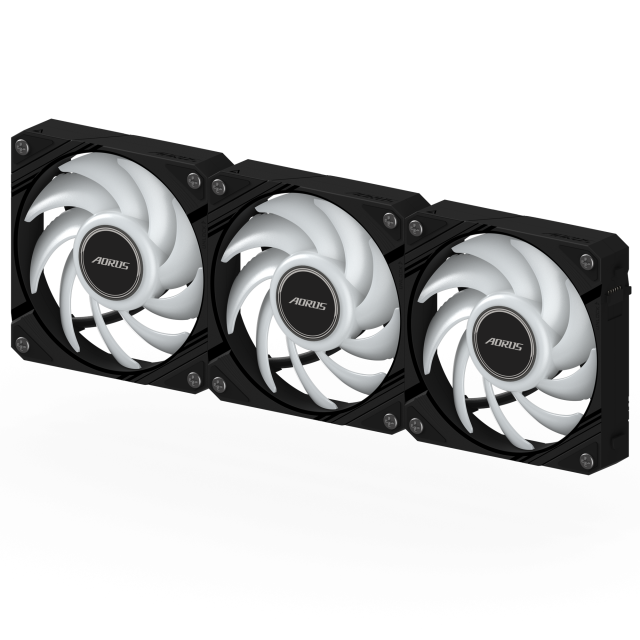 Комплект вентилатори GIGABYTE AORUS EZ CHAIN Black  3-Pack 3 x 120 mm ARGB, 2000 RPM, 4 Pin PWM