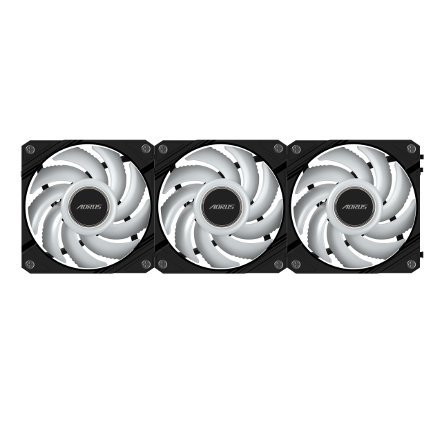 Комплект вентилатори GIGABYTE AORUS EZ CHAIN Black  3-Pack 3 x 120 mm ARGB, 2000 RPM, 4 Pin PWM