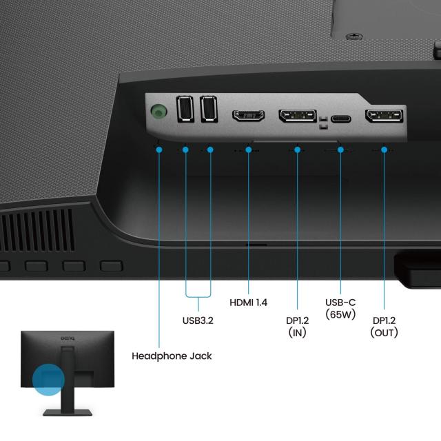 Монитор BenQ BL2786TC, 27" (68.58 cm) FHD IPS LED, 100Hz, 5 ms, 250 cd/m², 2 x USB 3.2, USB Type-C, HDMI, DP