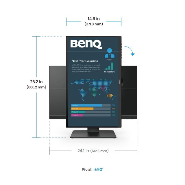 Монитор BenQ BL2786TC, 27" (68.58 cm) FHD IPS LED, 100Hz, 5 ms, 250 cd/m², 2 x USB 3.2, USB Type-C, HDMI, DP