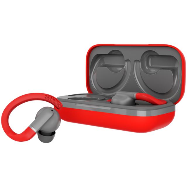 Слушалки CANYON  OnRun 11 Sport Wireless charge Red, Bluetooth