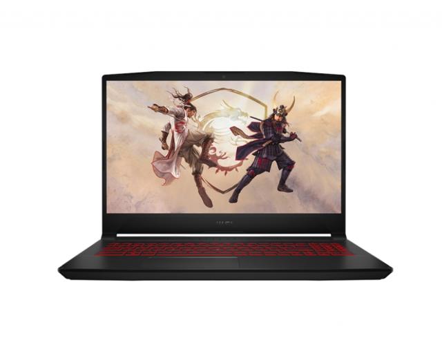 Лаптоп MSI Katana GF66 11UE, RTX3060 GDDR6 6GB, 15.6" FHD (1920x1080), 144Hz, i7-11800H (8C/16T, up to 4.60 GHz, 24MB), 16GB (2x8) DDR4 3200, 512GB PCIe Gen3x4 SSD, Intel Wi-Fi 6, BT5.1, Single backlight KB (RED), 3 cell, 53.5 Whr, NO OS, Black, 2Y, 
