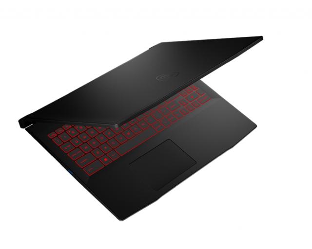 Лаптоп MSI Katana GF66 11UE, RTX3060 GDDR6 6GB, 15.6" FHD (1920x1080), 144Hz, i7-11800H (8C/16T, up to 4.60 GHz, 24MB), 16GB (2x8) DDR4 3200, 512GB PCIe Gen3x4 SSD, Intel Wi-Fi 6, BT5.1, Single backlight KB (RED), 3 cell, 53.5 Whr, NO OS, Black, 2Y, 
