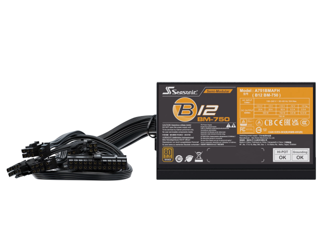 Захранване Seasonic B12BM 750W, Active PFC, 80 PLUS Bronze