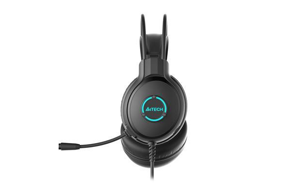 Слушалки A4TECH Fstyler FH300U Stereo Headset, LED Backlit, USB, Черни