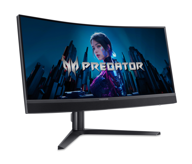 Монитор ACER Predator X34 V3, 34" (86.36 cm) WQHD VA Curved Display, Mini LED, 100Hz, 1ms(GTG), 600 cd/m², 2 x USB 3.2, 1 x USB Type-C, HDMI, DP