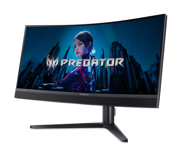 Монитор ACER Predator X34 V3, 34" (86.36 cm) WQHD VA Curved Display, Mini LED, 100Hz, 1ms(GTG), 600 cd/m², 2 x USB 3.2, 1 x USB Type-C, HDMI, DP