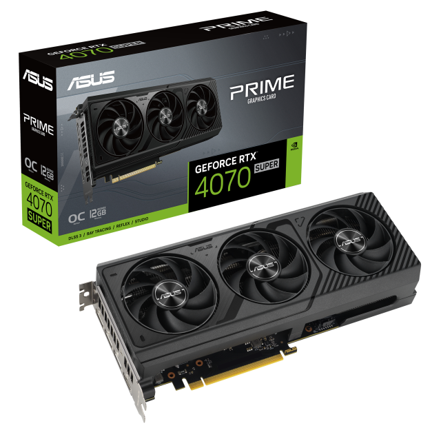 Видео карта ASUS PRIME RTX 4070 SUPER OC 12GB GDDR6X, 192-bit, HDMI, DP