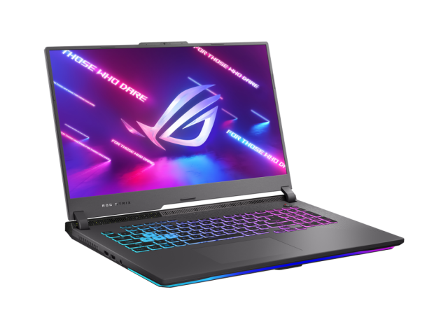 Лаптоп ASUS ROG Strix G17 2023 G713PV-LL144W, AMD Ryzen 9 7940HX 16C (2.4/5.2GHz, 16MB Cache), 17.3" (43.94 cm) WQHD IPS 240Hz, NVIDIA GF RTX4060 8GB GDDR6, 16GB DDR5, 1TB SSD, Windows 11 Home