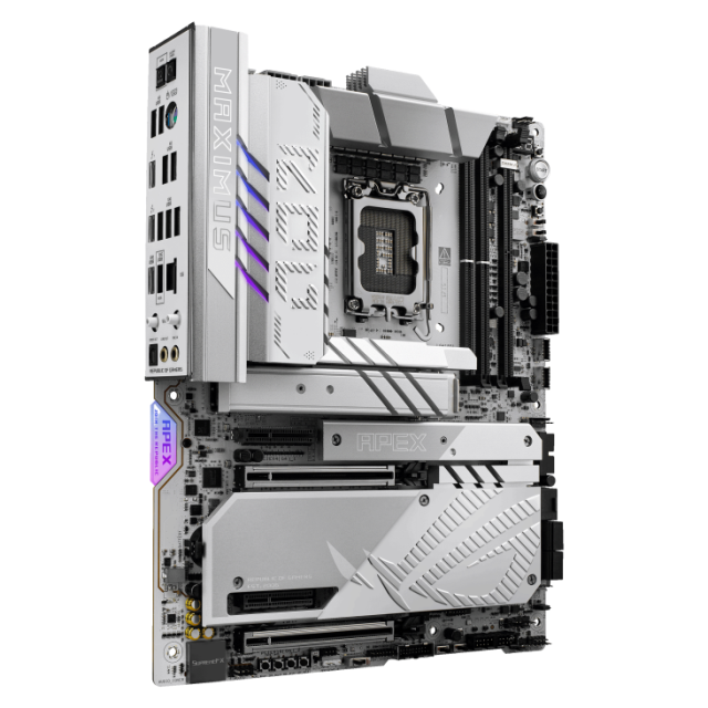 Дънна платка ASUS ROG MAXIMUS Z890 APEX, LGA1851, 2 x DDR5, 6 x M.2 NVMe, 4 x SATA 6Gb/s, Wi-Fi 7, Bluetooth v5.4, ATX