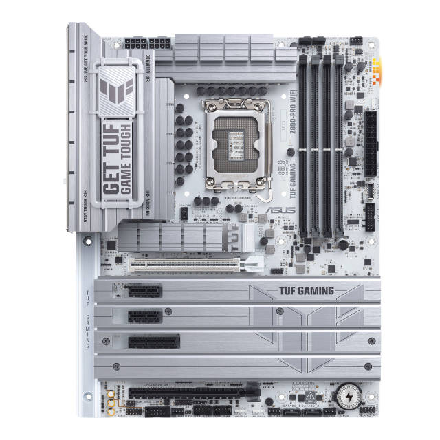 Дънна платка ASUS TUF GAMING Z890-PRO WIFI, LGA1851, 4 x DDR5, 4 x M.2 NVMe, 4 x SATA 6Gb/s, Wi-Fi 7, Bluetooth v5.4, HDMI, DP, ATX