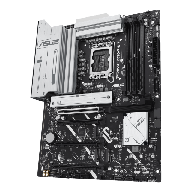 Дънна платка ASUS PRIME Z890-P WIFI, LGA1851, 4 x DDR5, 4 x M.2 NVMe, 4 x SATA 6Gb/s, Wi-Fi 7, Bluetooth v5.4, HDMI, DP, ATX