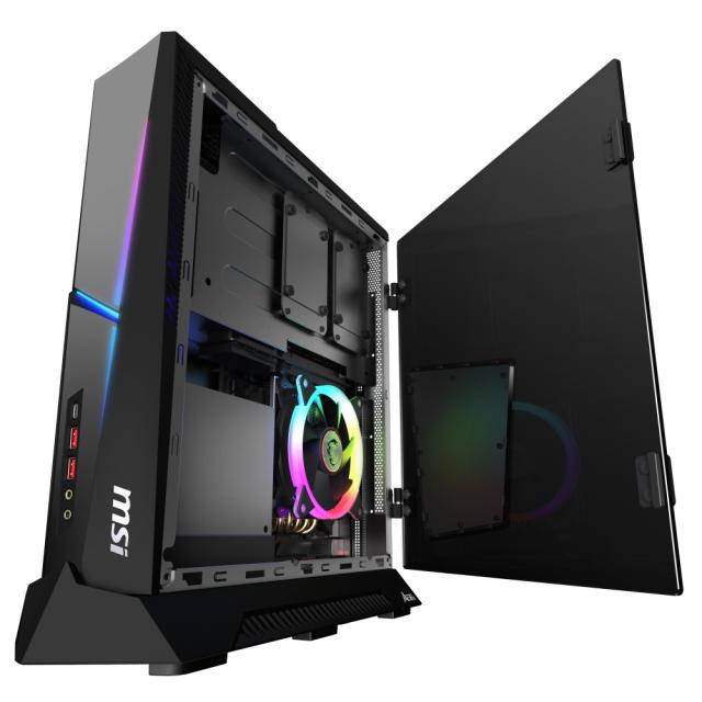 Настолен компютър MSI MEG TRIDENT X 11TE, RTX 3080 VENTUS 3X PLUS 10GB, i7-11700K (8C/16T, up to 5.00 Ghz, 16MB), Air cooling, Z590, 32GB DDR4 3200 (16GBx2) U-DIMM, 1TB PCIE SSD, 1TB HDD, Lan, WiFi 6, Thunderbolt 4, PSU 750W SFX, Win 10 Home, 10.36L,