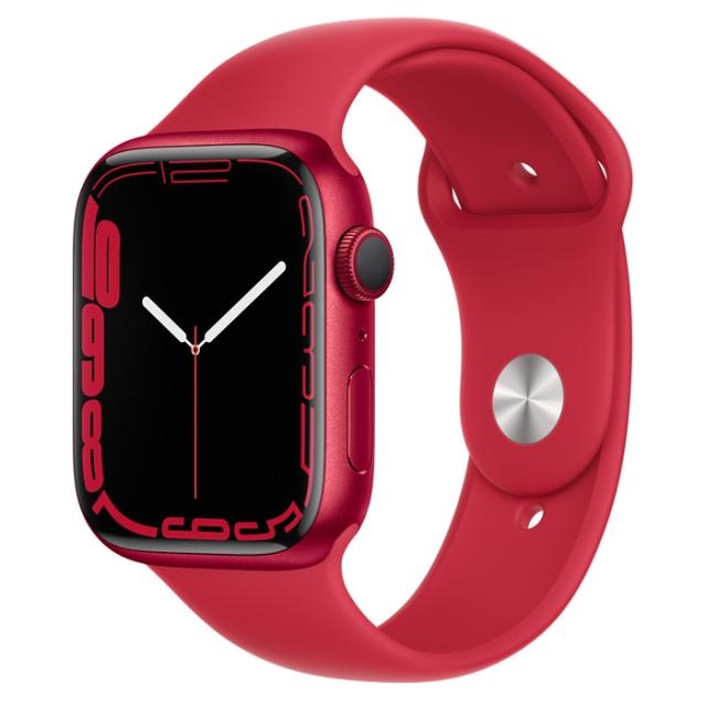Часовник Apple Watch Series 7 GPS, 45mm (PRODUCT)RED Aluminium Case with (PRODUCT)RED Sport Band - Regular