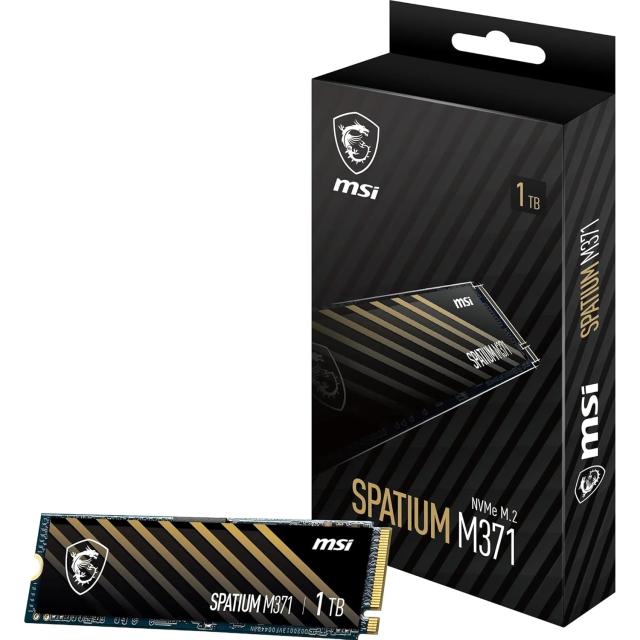 MSI SPATIUM M371 SSD, 1TB M.2 NVMe PCIe Gen3x4