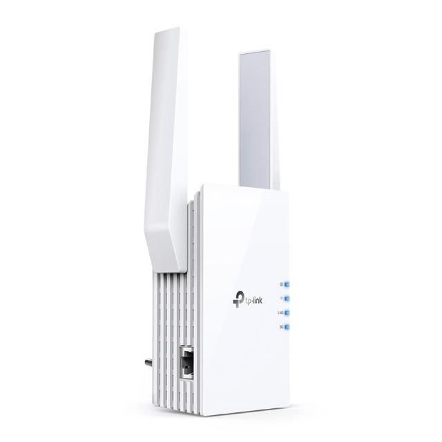 Безжичен Range Extender TP-Link RE605X AX1800, 2.4GHz (574 Mbps)/ 5.0 GHz (1200Mbps), 1x 0/100/1000M, AX Wi-Fi 6