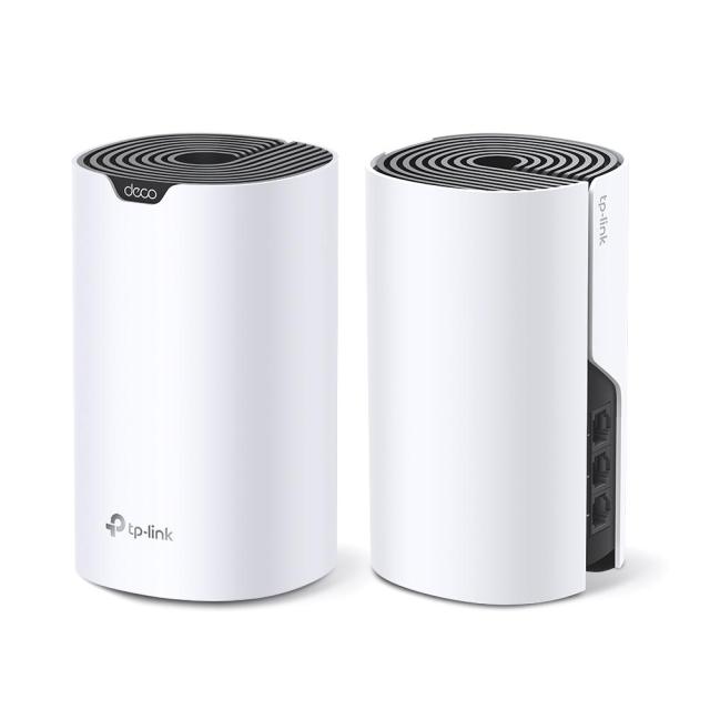 Мрежови комплект Mesh TP-Link Deco S7 AC1900 (2 pack), 1900Mbps, 2.4GHz (600 Mbps), 5GHz (1300Mbps), Wireless AC, 3x Gigabit Ethernet Ports (WAN/LAN)