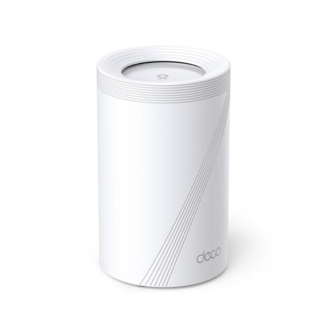 Мрежови комплект Mesh TP-Link BE65 Wi-Fi 7 BE9300 (2 pack), 9214Mbps, 2.4GHz (574 Mbps)/ 5GHz (2880Mbps)/ 6GHz (5760Mbps), Wireless BE, 4 x 10/100/1000/2500 Mbps RJ45, 1 x USB-A 3.0, 4 вътрешни антени