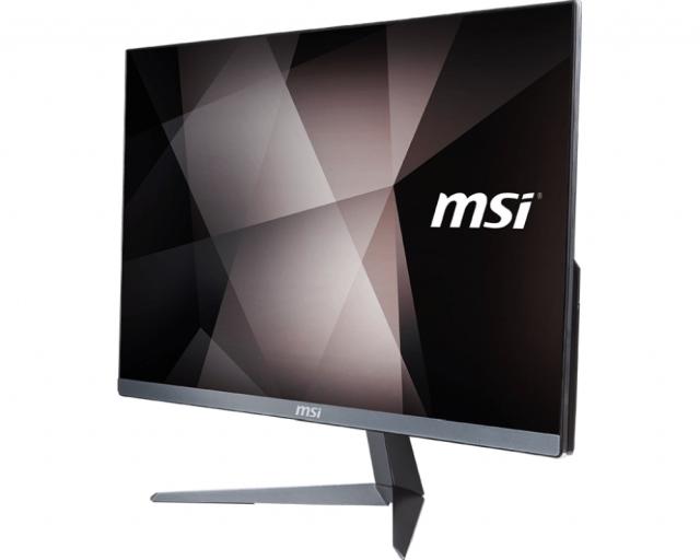 Настолен компютър - всичко в едно MSI PRO 24X 10M-042EU, i5-10210U, 23.8" IPS Grade Narrow 2.2mm Panel, 1920x1080 with Anti-Flicker, UHD Graphics, RAM 8GB (1x8), 1 slot free, SSD 512GB M.2 PCIE, 2.5'' slot free, Dual LAN, 802.11 AC, BT 5, Speakers, W