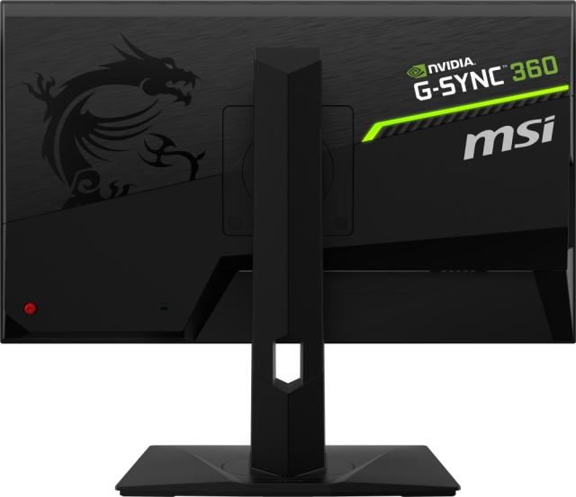 Монитор MSI Oculux NXG253R, 360Hz, Rapid IPS, 1ms, 24.5", FHD, NVIDIA G-SYNC, NVIDIA Reflex Latency Analyzer, Anti-Flicker and LBL, Mystic Light, 1x DP(1.4), 2x HDMI(2.0b), 1x Earphone out, 400 nits, 8bit, VESA100, USB3.2 hub, Heigh Adj. 130mm, 9S6-3