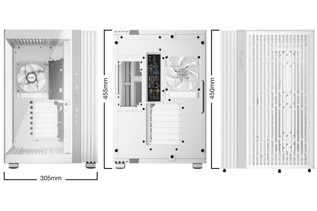 Кутия be quiet! LIGHT BASE 600 LX White, Middle Tower, 1 x USB 3.2 Gen 2 Type-C, 2 x USB 3.2 Type A, ATX / mATX / Mini-ATX