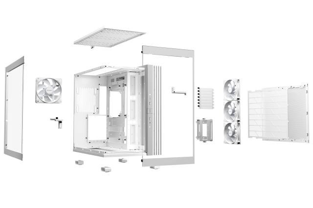 Кутия be quiet! LIGHT BASE 600 LX White, Middle Tower, 1 x USB 3.2 Gen 2 Type-C, 2 x USB 3.2 Type A, ATX / mATX / Mini-ATX