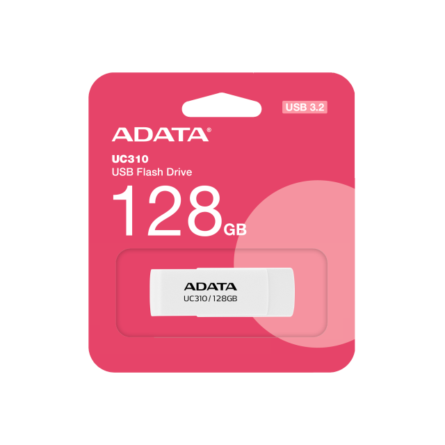 USB памет ADATA UC310 128GB, USB 3.2 Gen1, WHITE