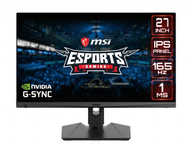Монитор MSI Optix MAG274R2, 27'', IPS, 165Hz, 1ms, 1920x1080, FLAT, FreeSync Premium, G-Sync Compatible, Gaming OSD, Mystic Light, 300 cd/m, 1000:1, DCR 100M:1, 1xDP, 1xHDMI, 1xUSB-C (DP alt.), 2xUSB 2.0, Earphone out, Height Adj., 9S6-3CA7BA-036