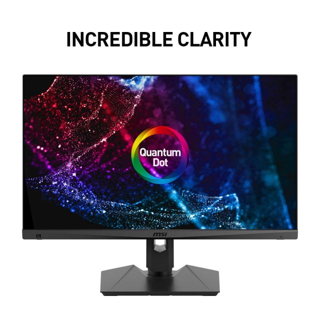 Монитор MSI Optix MAG274QRF-QD, 27", 165Hz, 1ms, Rapid IPS, Quantum Dot, 2560x1440, G-Sync Compatible, Gaming OSD, Mystic Light, 97% DCI-P3, AG, USB hub, 300 cd/m2, 1000:1, DCR 100M:1, DP, 2xHDMI(2.0), 1xTypeC DP alt., Heigh Adj., VESA, 9S6-3CA8DA-02