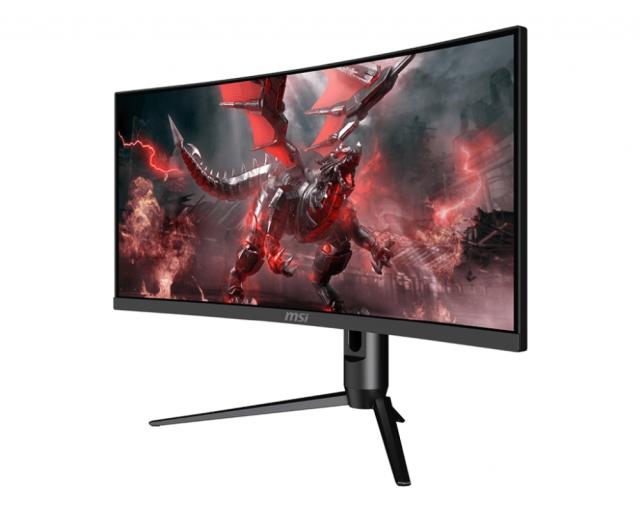 Монитор MSI Optix MAG301CR2, 29.5", 200Hz, 1ms, VA, 2560x1080, 21:9, Curved 1500R, Freesync Premium, Gaming OSD, Mystic Light, Anti-Flicker, LBL, 300 nits, 3000:1, 1x DP (1.2), 2x HDMI (2.0), 1x Type C (DP alt.), Earphone out, Height Adj, VESA, 9S6-3