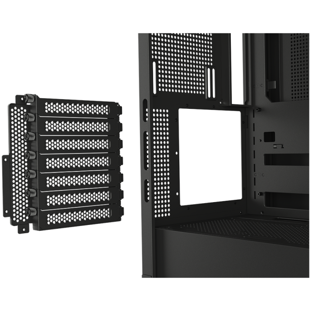 Кутия COUGAR FV270 Black, Mid Tower, 2 x USB 3.0, 1 x USB Type-C 3.2, Mic x 1 / Audio x 1, Extended ATX, Micro ATX, Mini-ITX, SSI CEB 