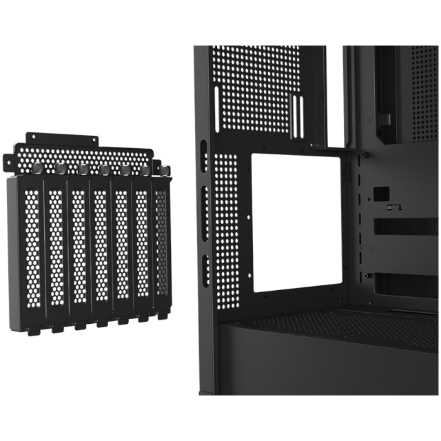 Кутия COUGAR FV270 Black, Mid Tower, 2 x USB 3.0, 1 x USB Type-C 3.2, Mic x 1 / Audio x 1, Extended ATX, Micro ATX, Mini-ITX, SSI CEB 