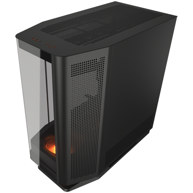 Кутия COUGAR FV270 Black, Mid Tower, 2 x USB 3.0, 1 x USB Type-C 3.2, Mic x 1 / Audio x 1, Extended ATX, Micro ATX, Mini-ITX, SSI CEB 