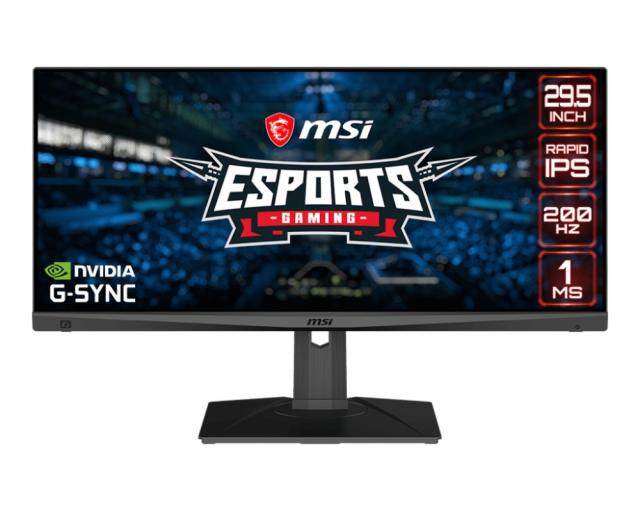 Монитор MSI Optix MAG301RF, 29.5", IPS, 200Hz, 1ms, 2560x1080, 21:9, G-sync Compatible., AG, Gaming OSD, 85% DCI-P3, 300 nits, Contrast 1000:1, DCR 100M:1, DP, 2xHDMI, 3xUSB 2.0, Earphone out, VESA100, Height Adj., Tilt, Swivel, Frameless, 9S6-3CC58A