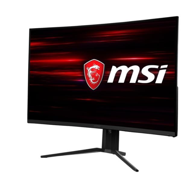 Монитор MSI Optix MAG322CQR, 31.5", 165Hz, 1ms, VA, WQHD 2560x1440, Curve 1500R, FreeSync Premium, Gaming OSD, Mystic Light, Night Vision, 300 cd/m, 3000:1, DCR 100M:1, 1xDP, 2xHDMI, 1xUSB-C (DP alt.), 2xUSB, Height Adj., Tilt, Frameless, 9S6-3DA75A-