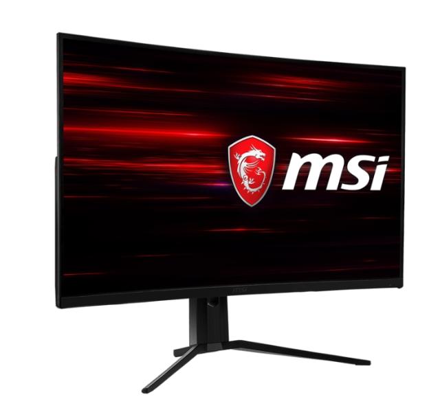 Монитор MSI Optix MAG322CQR, 31.5", 165Hz, 1ms, VA, WQHD 2560x1440, Curve 1500R, FreeSync Premium, Gaming OSD, Mystic Light, Night Vision, 300 cd/m, 3000:1, DCR 100M:1, 1xDP, 2xHDMI, 1xUSB-C (DP alt.), 2xUSB, Height Adj., Tilt, Frameless, 9S6-3DA75A-