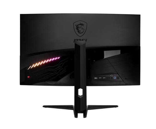 Монитор MSI Optix MAG322CQR, 31.5", 165Hz, 1ms, VA, WQHD 2560x1440, Curve 1500R, FreeSync Premium, Gaming OSD, Mystic Light, Night Vision, 300 cd/m, 3000:1, DCR 100M:1, 1xDP, 2xHDMI, 1xUSB-C (DP alt.), 2xUSB, Height Adj., Tilt, Frameless, 9S6-3DA75A-