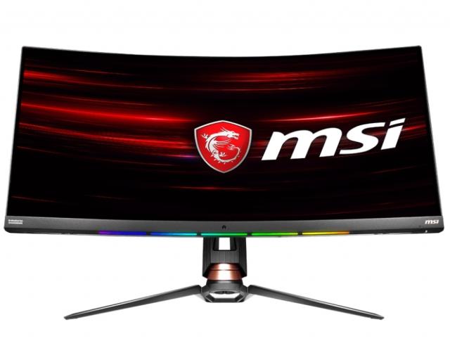 Монитор MSI Optix MPG341CQR, 34", VA LED, UWQHD 3440 x 1440, 21:9, Curve 1800R, 144Hz, 1ms, FreeSync, HDR 400, Smart Webcam, Mystic Light, GameSense, Gaming OSD, Lift Stand, 400 cd/m2, 3000:1, DCR 100M:1, DP, 2xHDMI, USB Type C (video), 3xUSB, 9S6-3D