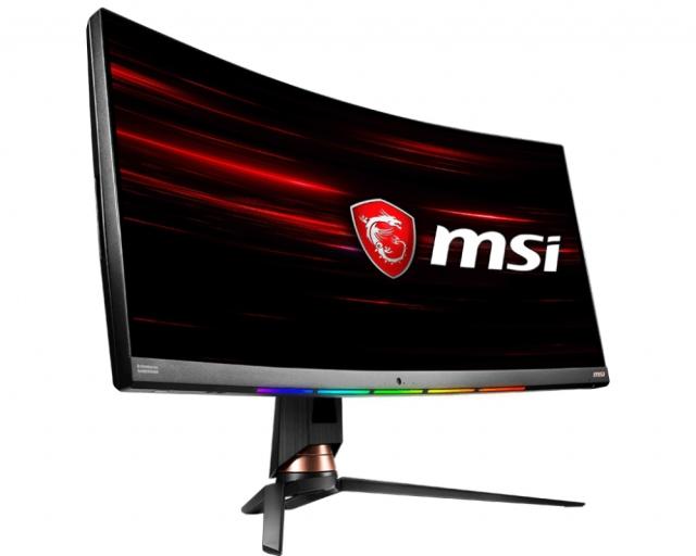 Монитор MSI Optix MPG341CQR, 34", VA LED, UWQHD 3440 x 1440, 21:9, Curve 1800R, 144Hz, 1ms, FreeSync, HDR 400, Smart Webcam, Mystic Light, GameSense, Gaming OSD, Lift Stand, 400 cd/m2, 3000:1, DCR 100M:1, DP, 2xHDMI, USB Type C (video), 3xUSB, 9S6-3D
