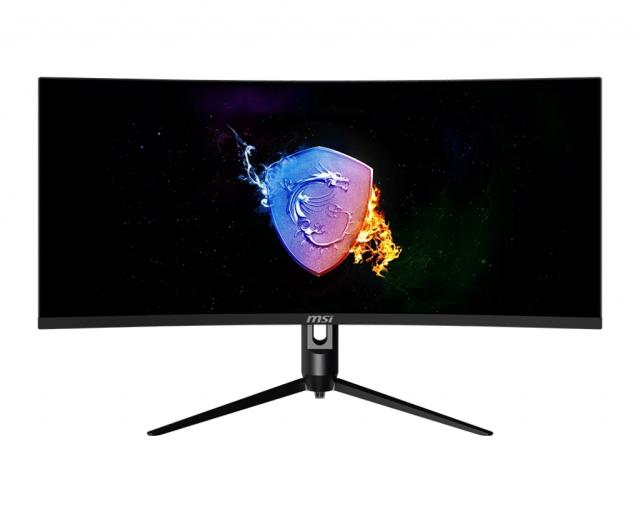 Монитор MSI Optix MAG342CQRV, 34", VA, 100Hz, 1ms, UWQHD 3440x1440, 21:9, Curve 1500R, AG, Mystic Light, Night Vision, Anti-Flicker, Adaptive-Sync, 250 cd/m2, Contrast 3000:1, DCR 100M:1, 2x HDMI, DP 1.2, Height Adj., Tilt, Swivel, Pivot, Frameless, 