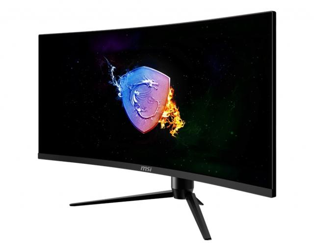 Монитор MSI Optix MAG342CQRV, 34", VA, 100Hz, 1ms, UWQHD 3440x1440, 21:9, Curve 1500R, AG, Mystic Light, Night Vision, Anti-Flicker, Adaptive-Sync, 250 cd/m2, Contrast 3000:1, DCR 100M:1, 2x HDMI, DP 1.2, Height Adj., Tilt, Swivel, Pivot, Frameless, 