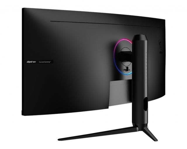 Монитор MSI Optix MAG342CQRV, 34", VA, 100Hz, 1ms, UWQHD 3440x1440, 21:9, Curve 1500R, AG, Mystic Light, Night Vision, Anti-Flicker, Adaptive-Sync, 250 cd/m2, Contrast 3000:1, DCR 100M:1, 2x HDMI, DP 1.2, Height Adj., Tilt, Swivel, Pivot, Frameless, 