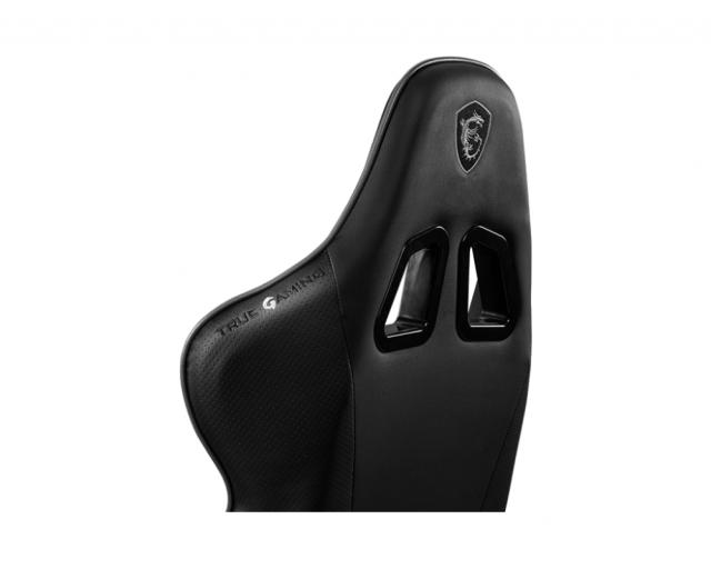Стол MSI MAG CH120 I, Adjustable Back Angle 90° - 180°, 4D Adjustable Armrests, PVC Leather, High Density Mould Shaping Foam, Ergonomic headrest pillow and lumbar, Gas Lift Class-4, 75mm Wheels, up to 150 KG, Steel Frame, Black and Grey, 9S6-B0Y10D-0