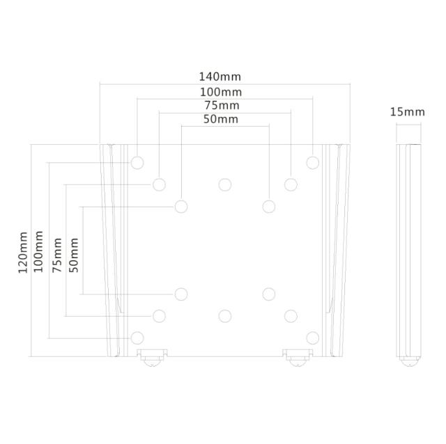Стойка Neomounts by NewStar Flat Screen Wall Mount (fixed, ultrathin)