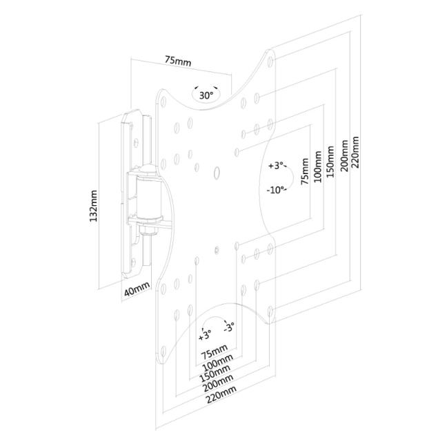 Стойка Neomounts by NewStar Flat Screen Wall Mount (1 pivot & tiltable)
